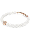 Idyllia Nice Feather Pearl Bracelet Rose Gold White - SWAROVSKI - BALAAN 5