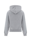 Cassandre Organic Cotton Hoodie Grey - SAINT LAURENT - BALAAN 3