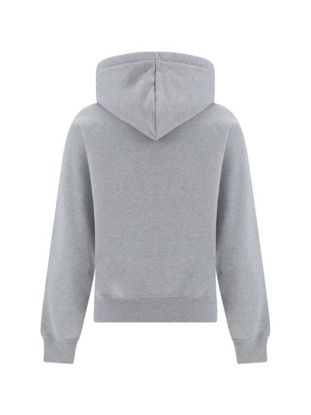 Cassandre Organic Cotton Hoodie Grey - SAINT LAURENT - BALAAN 3