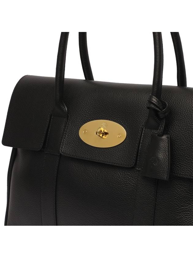 Small Bayswater Classic Grain Tote Bag Black - MULBERRY - BALAAN 4