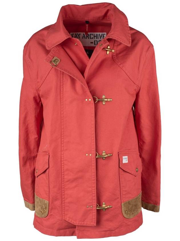 Fay Coral Canvas Jacket - FAY - BALAAN 1