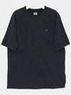 30/1 Sponge Fleece Short Sleeve Sweatshirt Navy - CP COMPANY - BALAAN 2