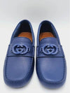 Men's Interlocking G Driving Shoes Blue - GUCCI - BALAAN 3