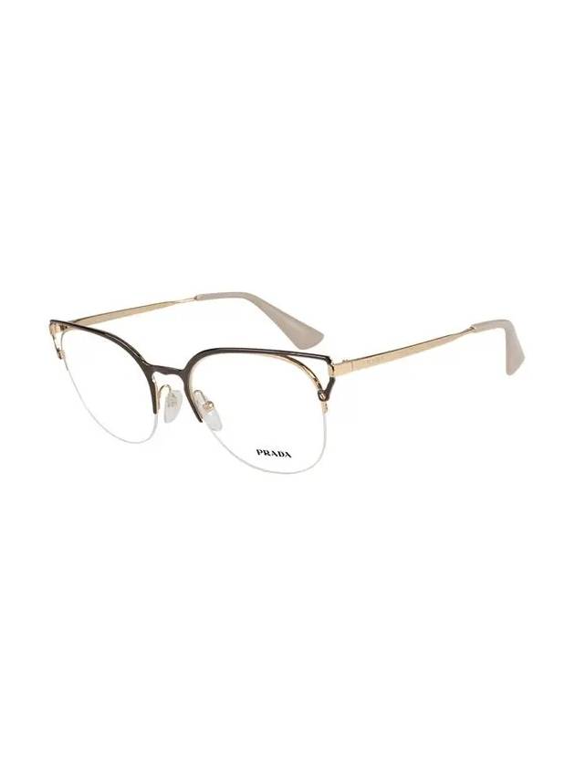 Eyewear Logo Cat Eye Metal Eyeglasses Gold - PRADA - BALAAN 4