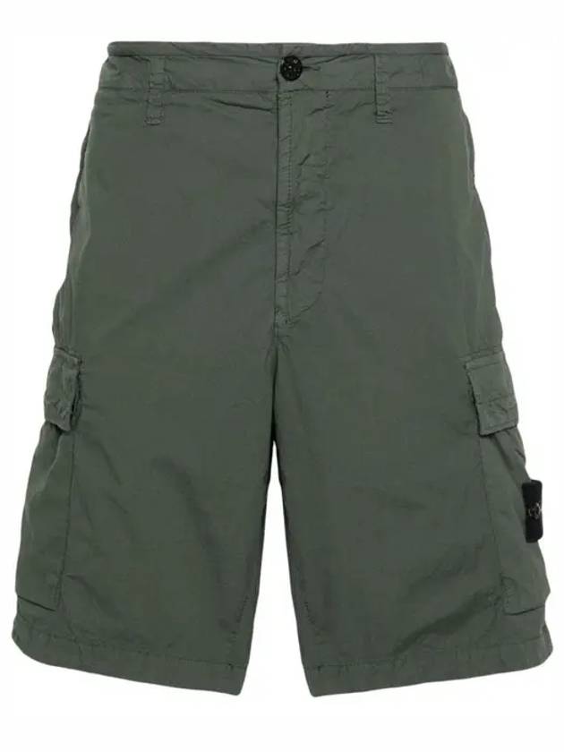 Light Stretch Cotton Bermuda Shorts Dark Green - STONE ISLAND - BALAAN 2