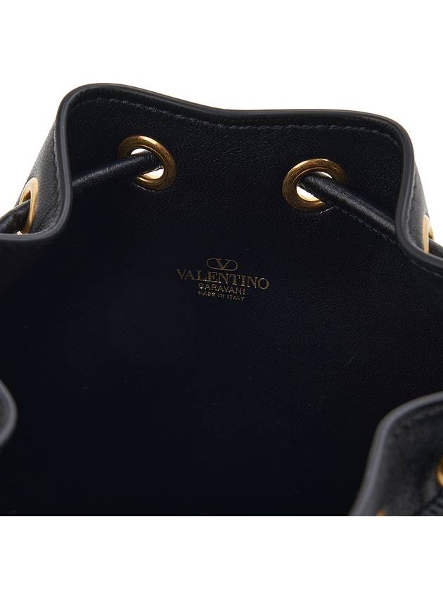 V Logo Signature Nappa Leather Bucket Bag Black - VALENTINO - BALAAN 10