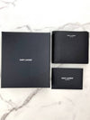 Logo East West Half Wallet Black - SAINT LAURENT - BALAAN 9