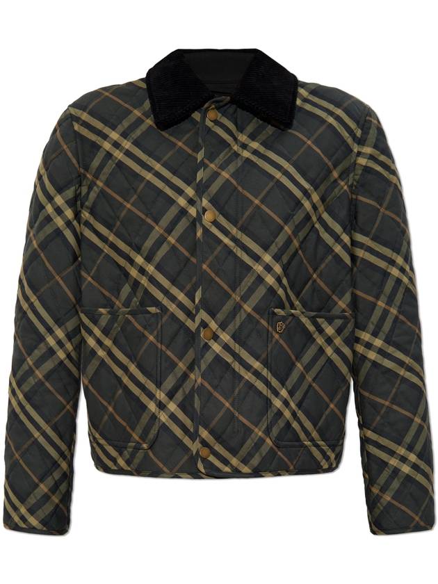 Barn Checked Quilted Cropped Jacket Shadow - BURBERRY - BALAAN 2