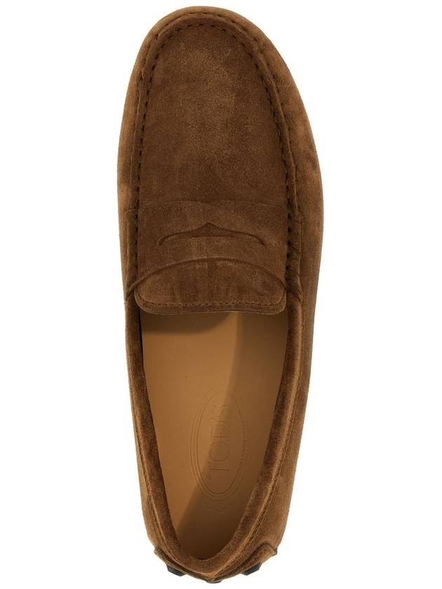 Gommino Bubble Suede Driving Shoes Brown - TOD'S - BALAAN 5