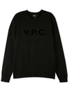 Men's VPC Logo Print Crew Neck Sweatshirt Black - A.P.C. - BALAAN 2