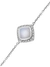 18K white gold diamond chalcedony bracelet Pan de Sucre Collection - FRED - BALAAN 3