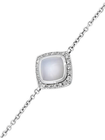 18K white gold diamond chalcedony bracelet Pan de Sucre Collection - FRED - BALAAN 1