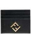 Logo Diamond Card Wallet Black - FENDI - BALAAN 2