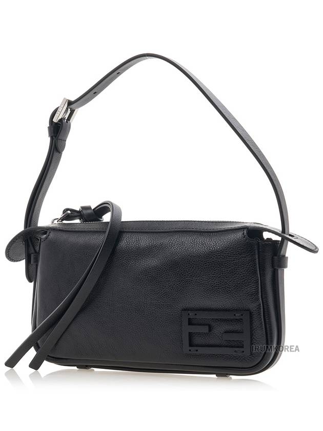 Simply Mini Leather Shoulder Bag Black - FENDI - BALAAN 3