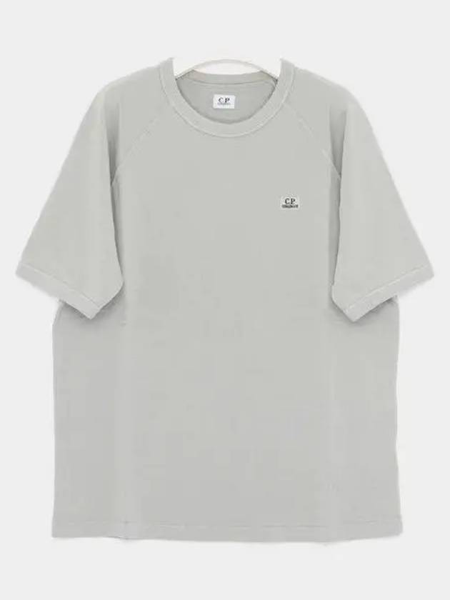 30/1 Sponge Fleece Short Sleeve Sweatshirt Grey - CP COMPANY - BALAAN 2