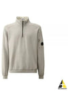 Light Fleece Half Zip-Up Sweatshirt Grey - CP COMPANY - BALAAN 2