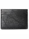 Monogram Crocodile Leather Card Wallet Black - SAINT LAURENT - BALAAN 3