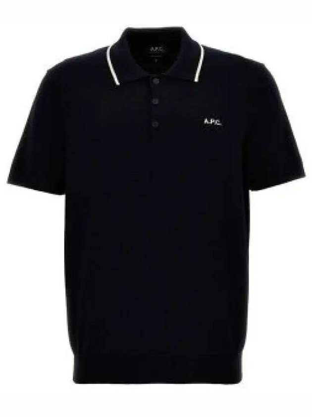 Flynn Cotton Polo Shirt Blue - A.P.C. - BALAAN 2