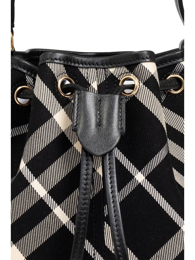 Check Mini Bucket Bag Black Black - BURBERRY - BALAAN 7