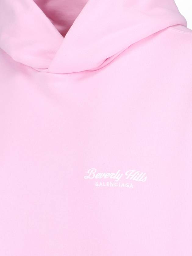 Beverly Hills Embroidered Hooded Top Pink - BALENCIAGA - BALAAN 5