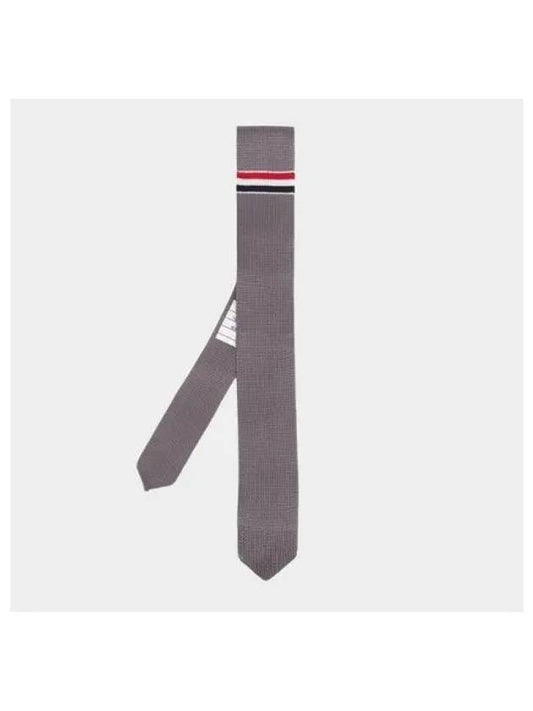 Three-Line Engineer Stripe Wool  Neck Tie Dark Grey - THOM BROWNE - BALAAN 2