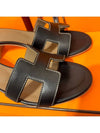 Women's Oasis Sandals Calfskin Classic Black - HERMES - BALAAN 6