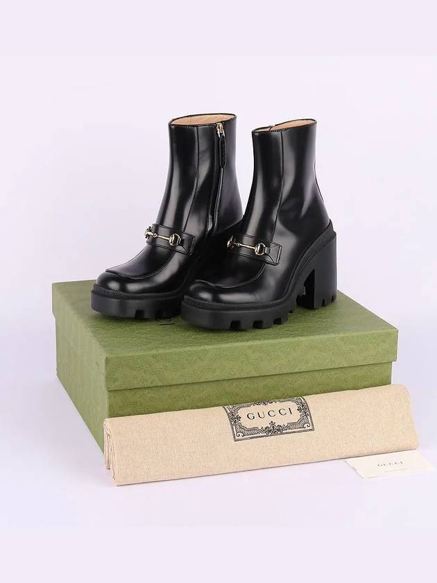 Middle Boot with Horsebit Black Leather - GUCCI - BALAAN 7