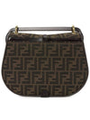 FF Logo Medium Shoulder Bag Brown - FENDI - BALAAN 4