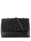 Kira Chevron Convertible Shoulder Bag Black - TORY BURCH - BALAAN 2