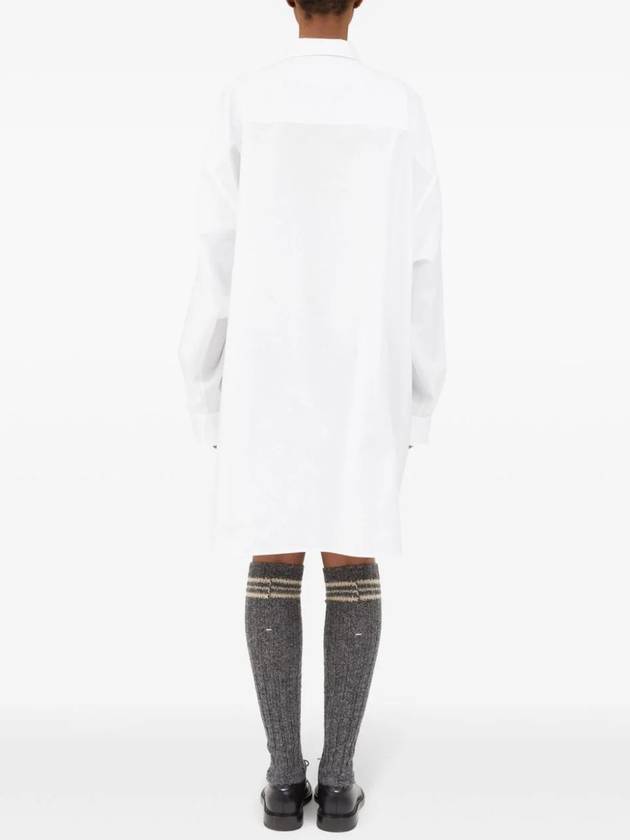 Oversized Long Sleeve Shirt Optical White - MAISON MARGIELA - BALAAN 5