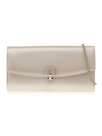 Woman's Gancini Mini Shoulder Bag Daino - SALVATORE FERRAGAMO - BALAAN 2