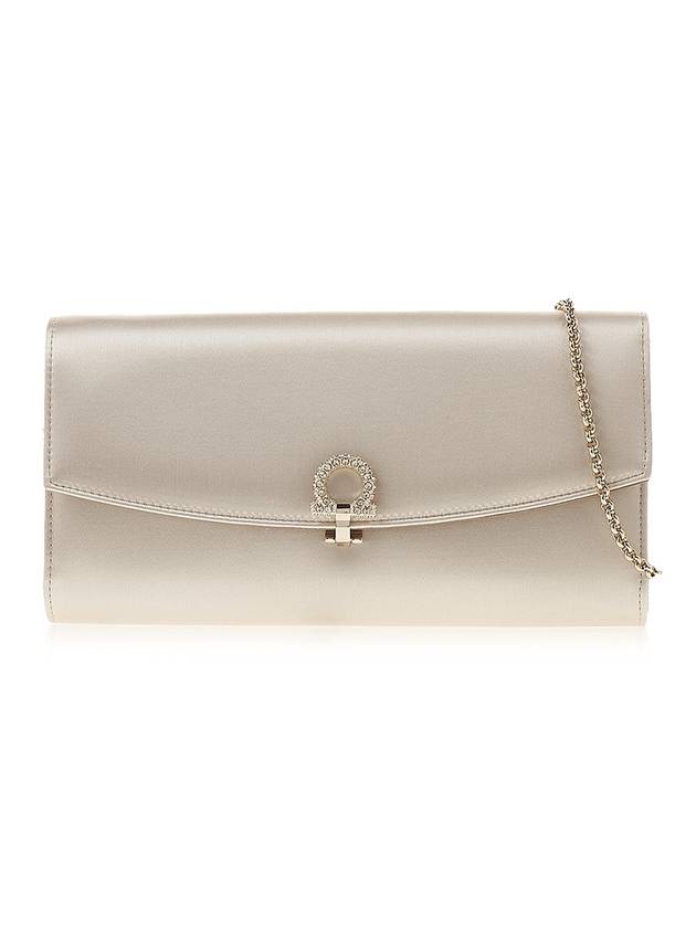 Woman's Gancini Mini Shoulder Bag Daino - SALVATORE FERRAGAMO - BALAAN 1