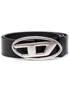 1DR D Buckle Leather Belt Black - DIESEL - BALAAN 1