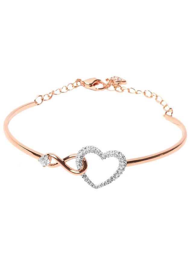 Hyperbola Infinity Heart Bangle Bracelet Gold - SWAROVSKI - BALAAN 2