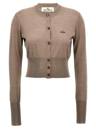 Bea Cropped Cardigan Sand - VIVIENNE WESTWOOD - BALAAN 1