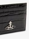 Women's Crocodile Card Wallet Black - VIVIENNE WESTWOOD - BALAAN 4