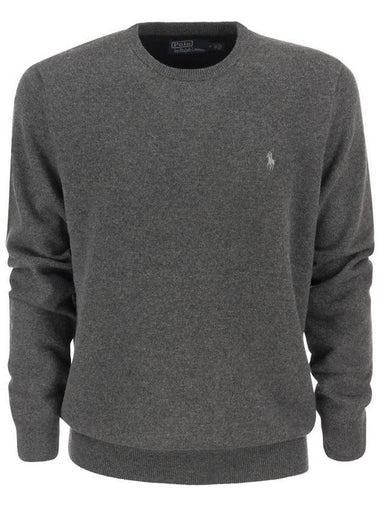 Logo Basic Pullover Knit Top Dark Grey - POLO RALPH LAUREN - BALAAN 1