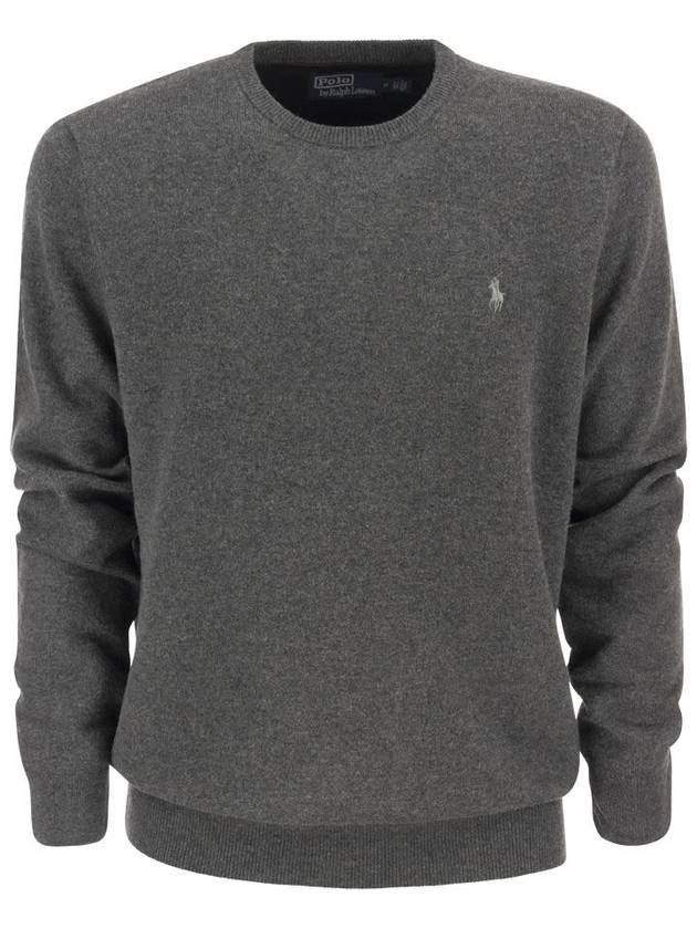 Logo Basic Pullover Knit Top Dark Grey - POLO RALPH LAUREN - BALAAN 1