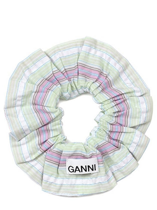 Gani Striped Scrunchie Green - GANNI - BALAAN 2