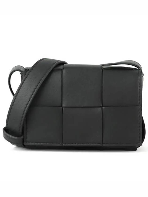 Intrecciato Cassette Small Cross Bag Black - BOTTEGA VENETA - BALAAN 2