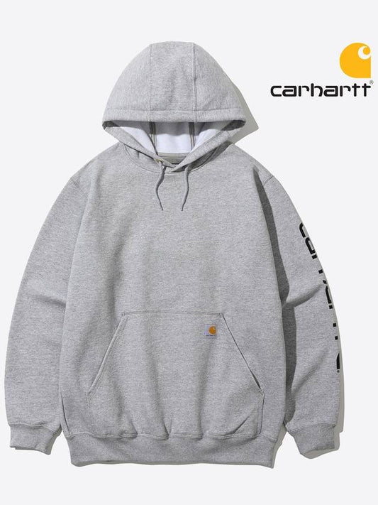 US Fit Pallogo K288 Signature Logo Hoodie Gray - CARHARTT - BALAAN 1