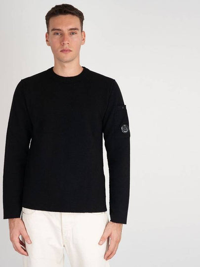 Lambswool Lens Knit Top Black - CP COMPANY - BALAAN 2