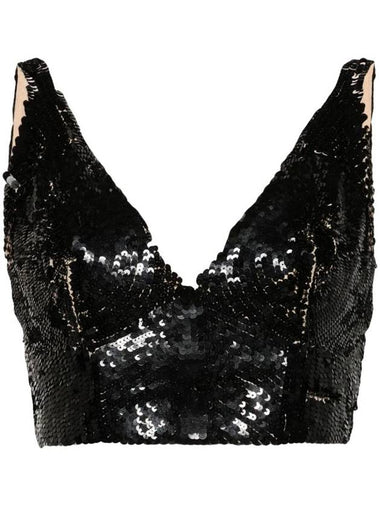 P.A.R.O.S.H. Grand Sequinned Crop Top - P.A.R.O.S.H. - BALAAN 1