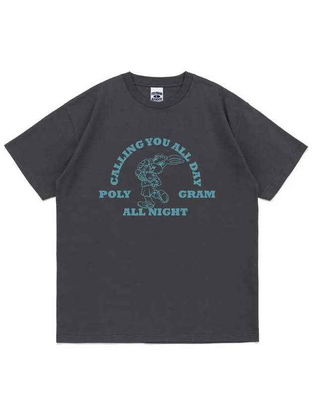 CALLING BUNNY T SHIRTS CHARCOAL - POLYGRAM - BALAAN 1