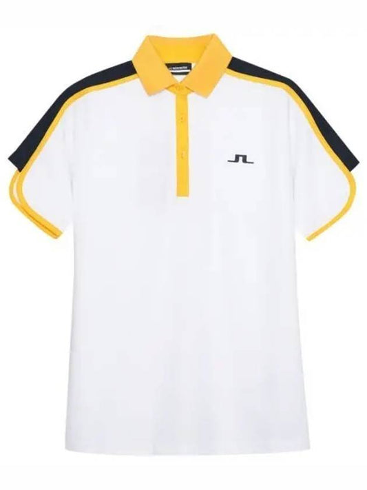 Golf Beatrix Short Sleeve Polo Shirt White - J.LINDEBERG - BALAAN 1