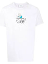 Logo Print Short Sleeve T-Shirt Gray - OFF WHITE - BALAAN.