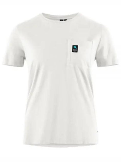 Women's Runa Pocket Short Sleeve T-Shirt Snow - KLATTERMUSEN - BALAAN 2