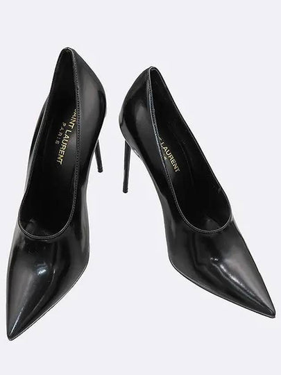 539991 Black Patent Teddy Stiletto Pump Heel Shoes 37 - SAINT LAURENT - BALAAN 2