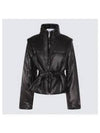 Shiny Quilted Vest Zip-Up Jacket Black - GANNI - BALAAN 2