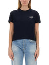 Boxy Rue Madame Short Sleeve T-Shirt Navy - A.P.C. - BALAAN 1